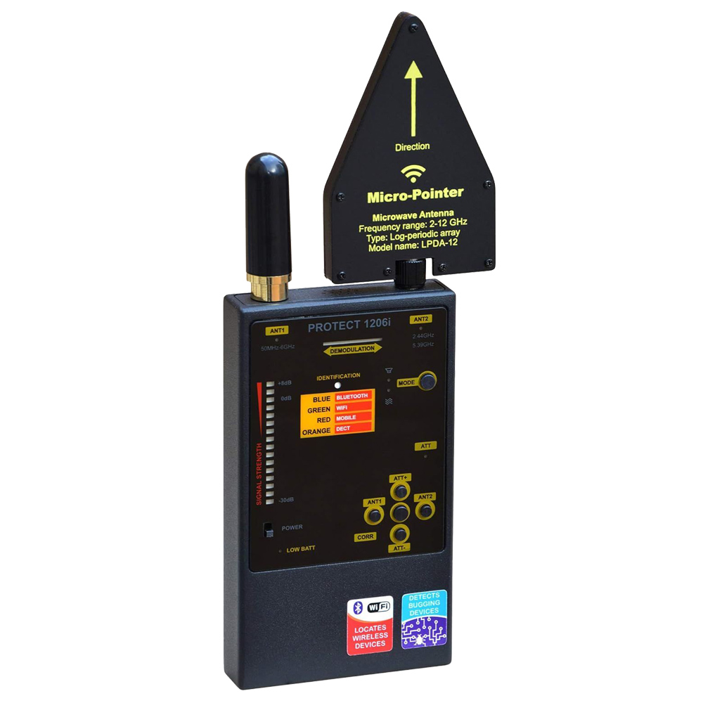 Детектор жучков прослушки Protect 1206i для обнаружения жучков прослушки