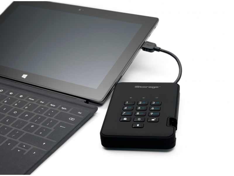 iStorage DiskAshur2 SSD 128Gb защищенный флеш-накопитель с аппаратным шифрованием данных, пин-кодом