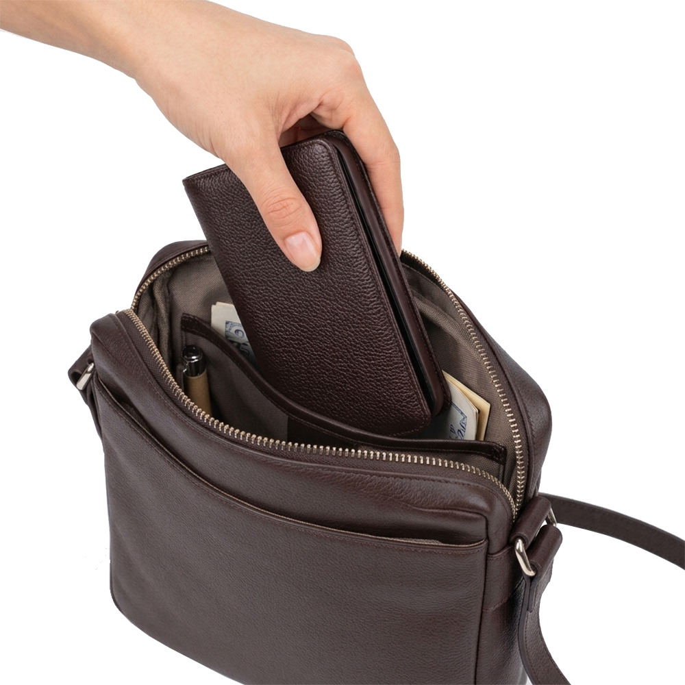 Чехол портмоне фарадея для телефона Faraday Bag PS2 Brown