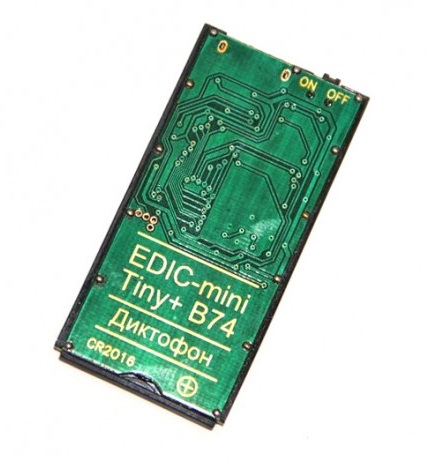 Мини Диктофон EDIC-Mini Tiny+ B74 в оригинальном корпусе из стеклотекстолита