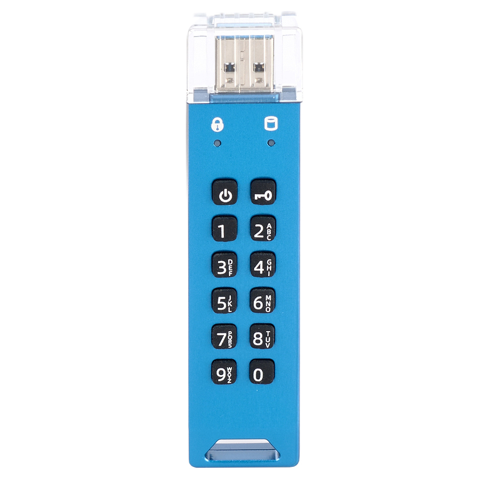Флешка с пин кодом DataLock PRO3 Blue 128 GB USB 3.0