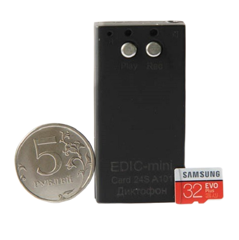 Диктофон EDIC-Mini Card24S A101