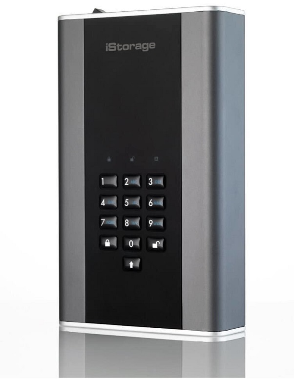 iStorage DiskAshur DT2 12TB защищенный флеш-накопитель с аппаратным шифрованием данных, пин-кодом