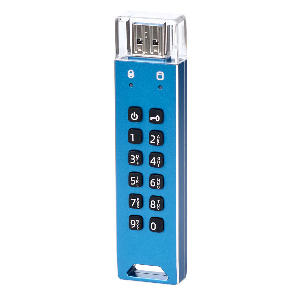 Флешка с пин кодом DataLock PRO3 Blue 128 GB USB 3.0