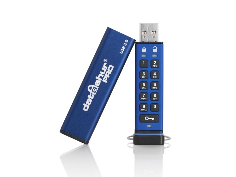 iStorage Datashur Pro 16GB защищенный флеш-накопитель с аппаратным шифрованием данных, пин-кодом