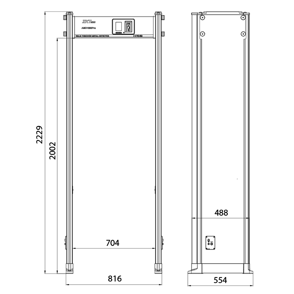 Арочный металлодетектор ZKTeco AMD1800 Pro
