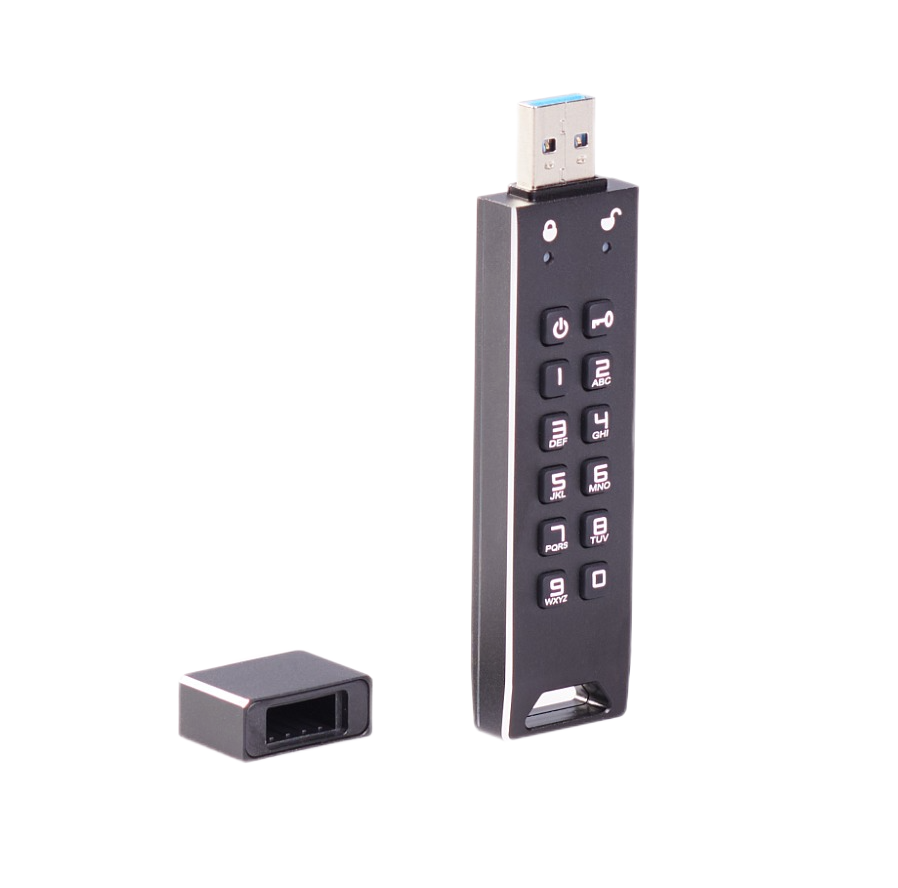 Флешка с ПИН-кодом DataLock PRO 64 Gb USB 3.0 защищенный флеш-накопитель с аппаратным шифрованием данных, пин-кодом