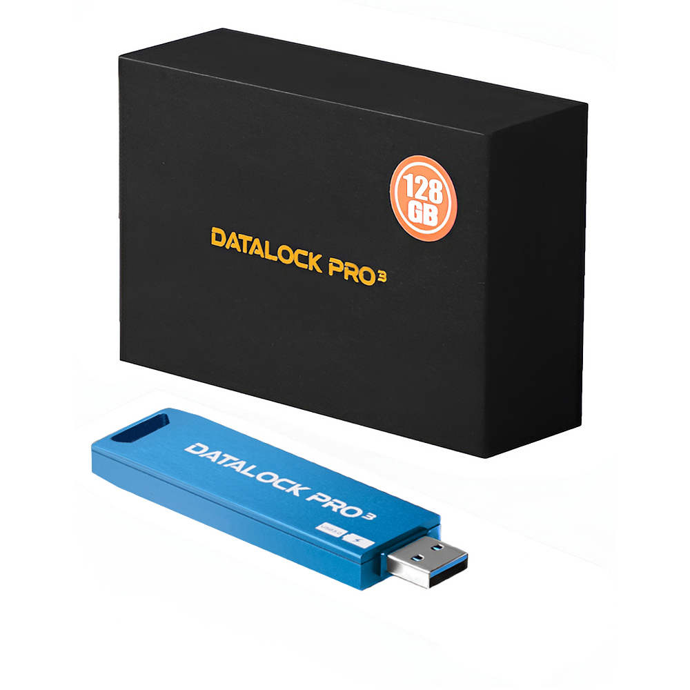 Флешка с пин кодом DataLock PRO3 Blue 128 GB USB 3.0