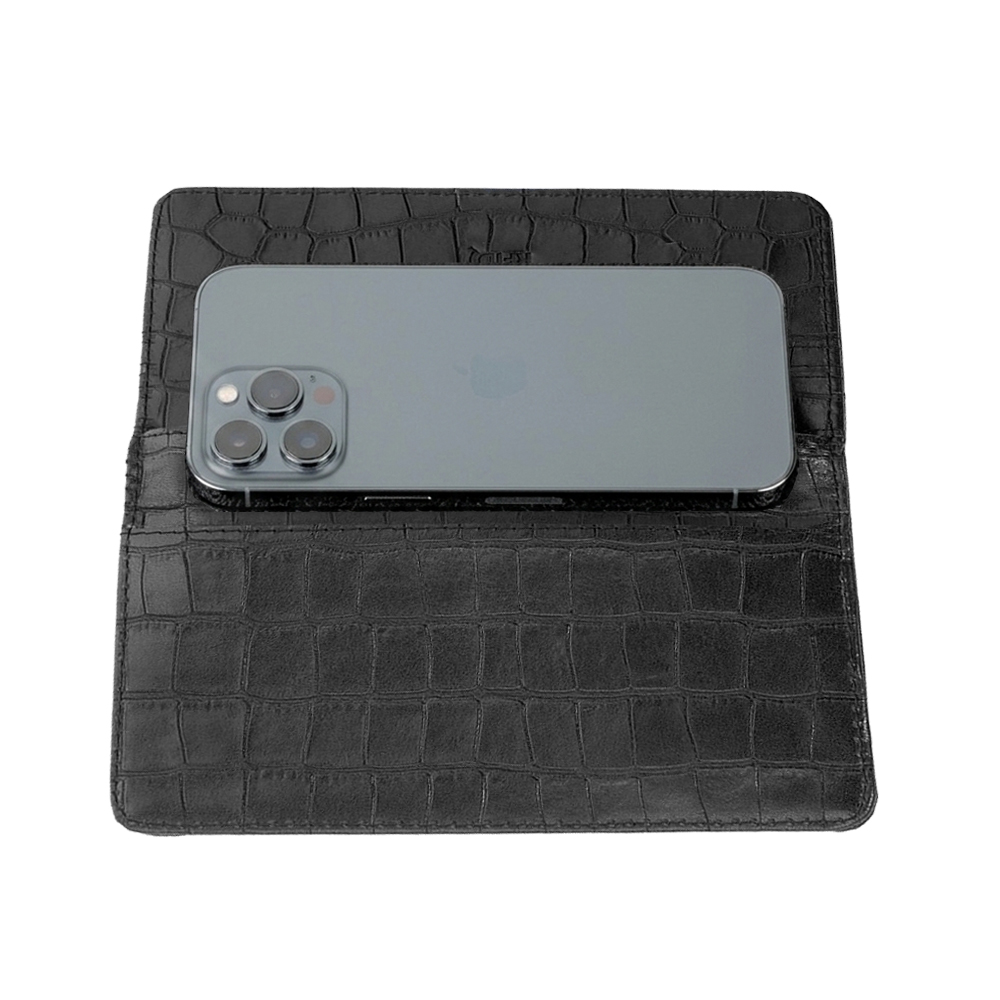 Чехол портмоне фарадея для телефона Faraday Bag PS2 Black Croc