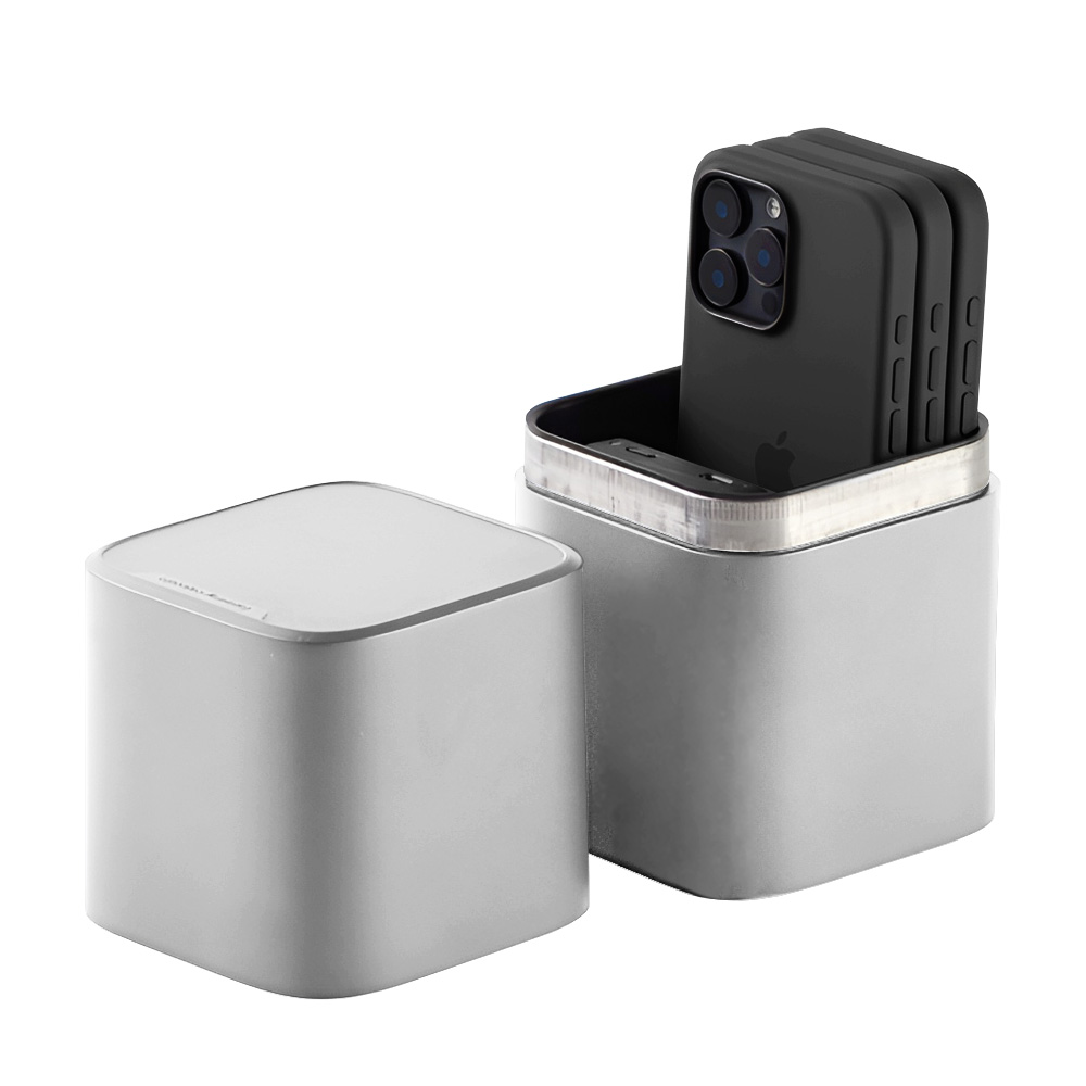 Капсула Фарадея для блокировки смартфонов серая