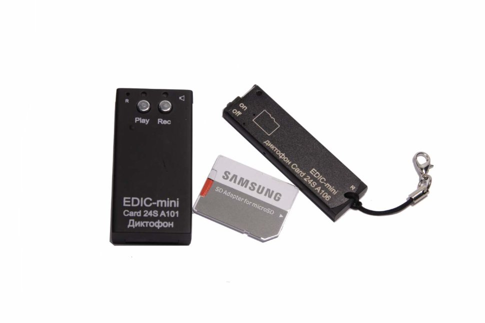 Цифровой миниатюрный диктофон EDIC-mini Card24S A106
