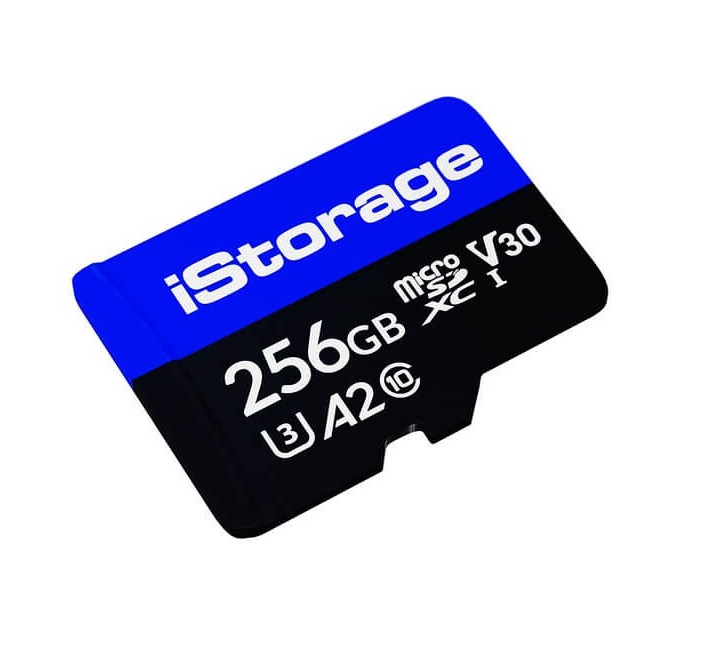 iStorage microSD Card 256GB защищенный флеш-накопитель с аппаратным шифрованием данных, пин-кодом