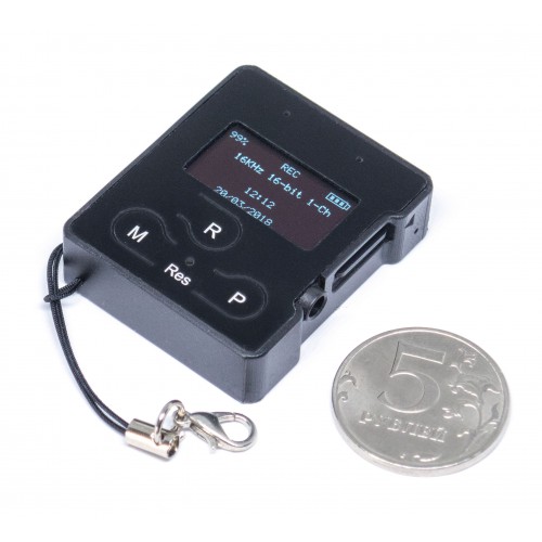 Миниатюрный стерео диктофон EDIC-Mini Card24S модель А102