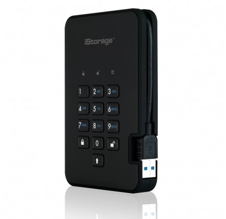iStorage DiskAshur2 SSD 1000Gb защищенный флеш-накопитель с аппаратным шифрованием данных, пин-кодом