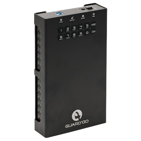 GuardDo DT 18 Тб (3,5) защищенный флеш-накопитель с аппаратным шифрованием данных, пин-кодом