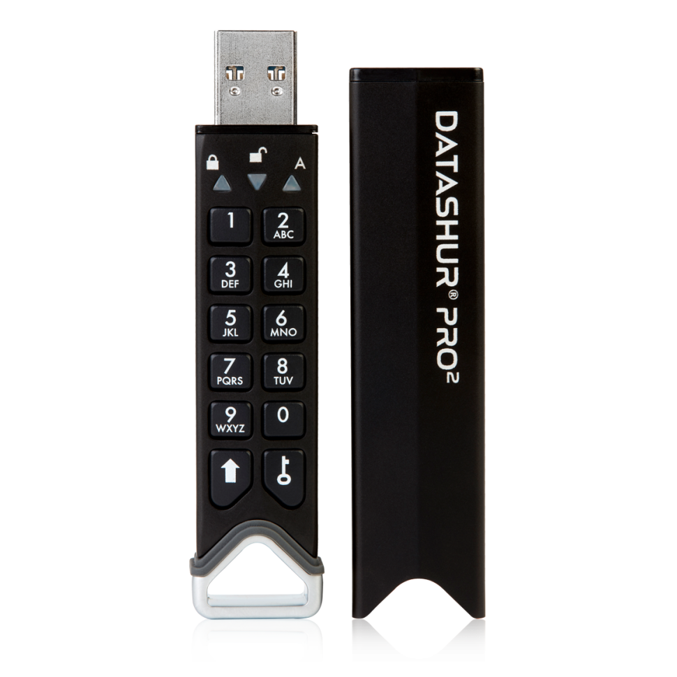 Защищенная флешка iStorage DatAshur PRO2 16 Gb защищенный флеш-накопитель с аппаратным шифрованием данных, пин-кодом