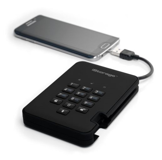 iStorage DiskAshur2 SSD 1000Gb защищенный флеш-накопитель с аппаратным шифрованием данных, пин-кодом