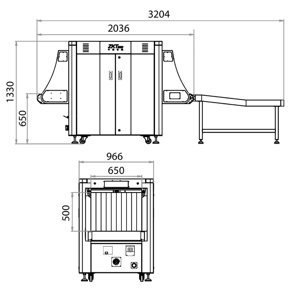 Интроскоп ZKTeco ZKX6550V