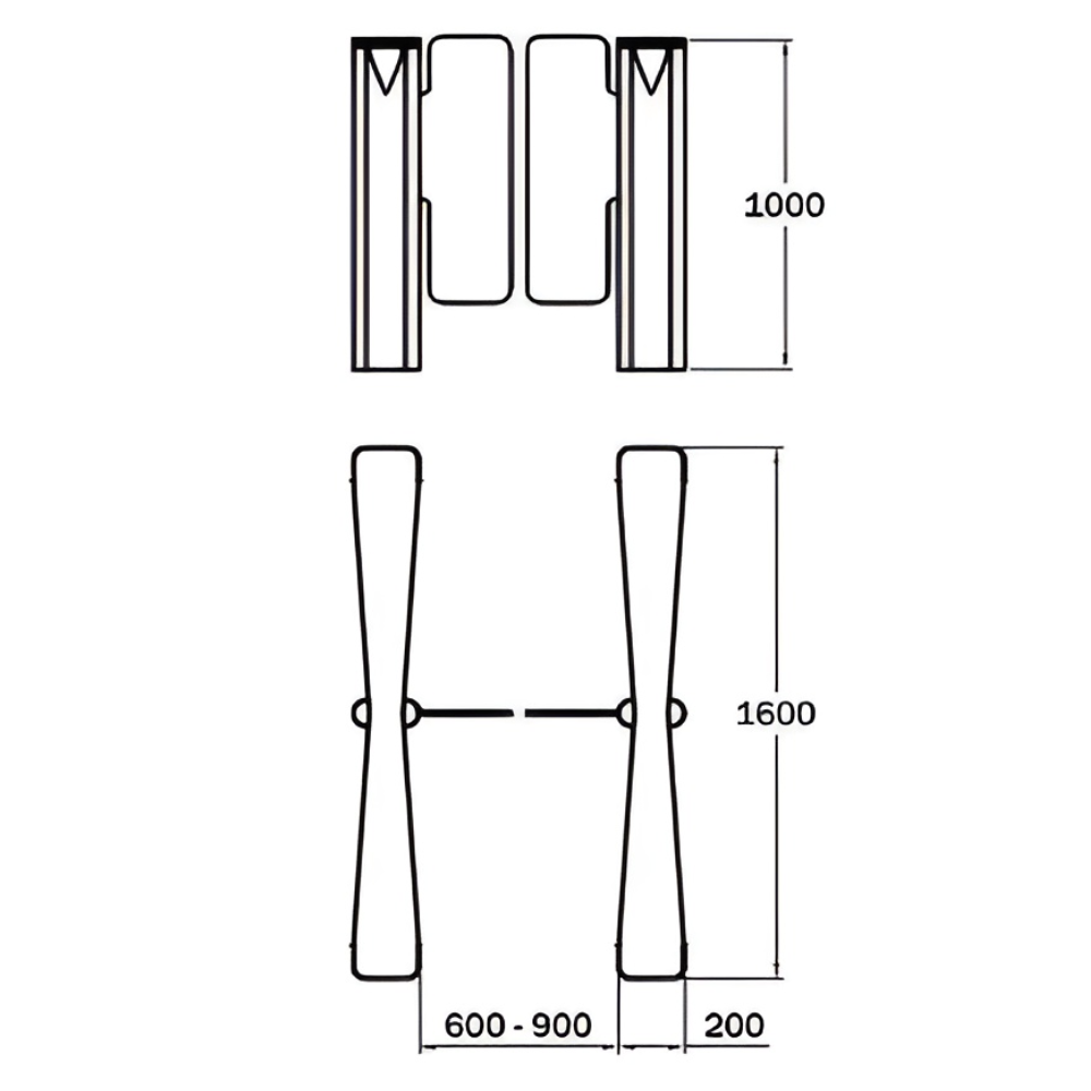 Турникет распашной SAIMA SWING GATE 330
