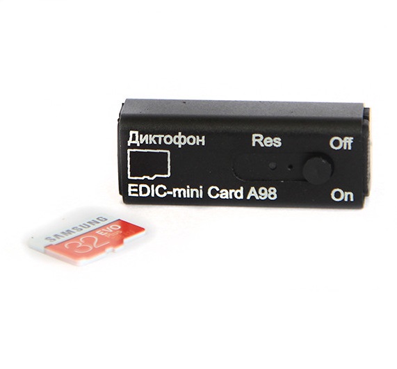 Диктофон EDIC-mini Card А98