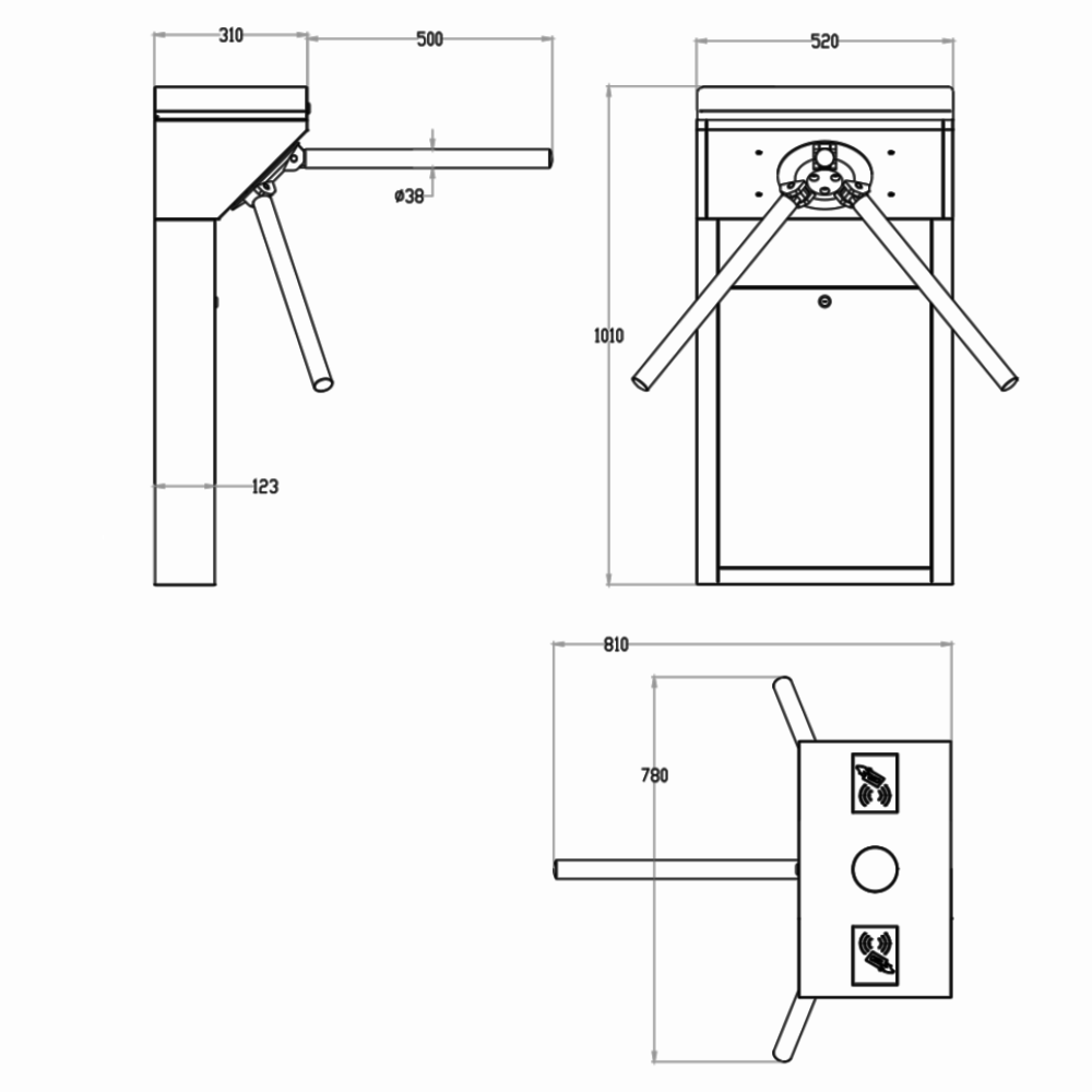 Турникет трипод ZKTeco TS1011 Pro