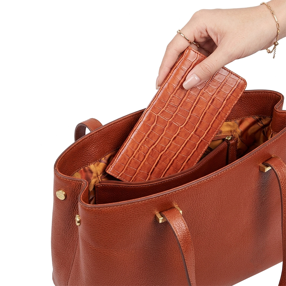 Чехол портмоне фарадея для телефона Faraday Bag PS2 Copper Croc