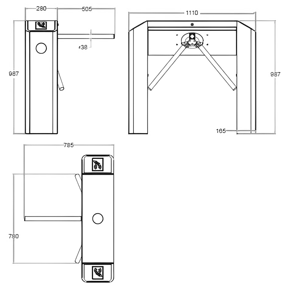 Турникет трипод ZKTeco TS2000 Pro