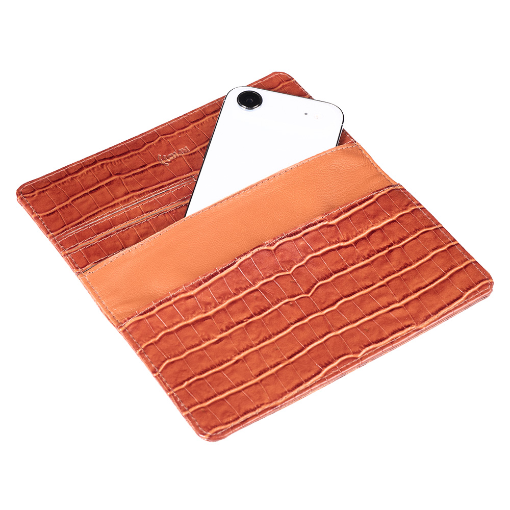 Чехол портмоне фарадея для телефона Faraday Bag PS2 Copper Croc