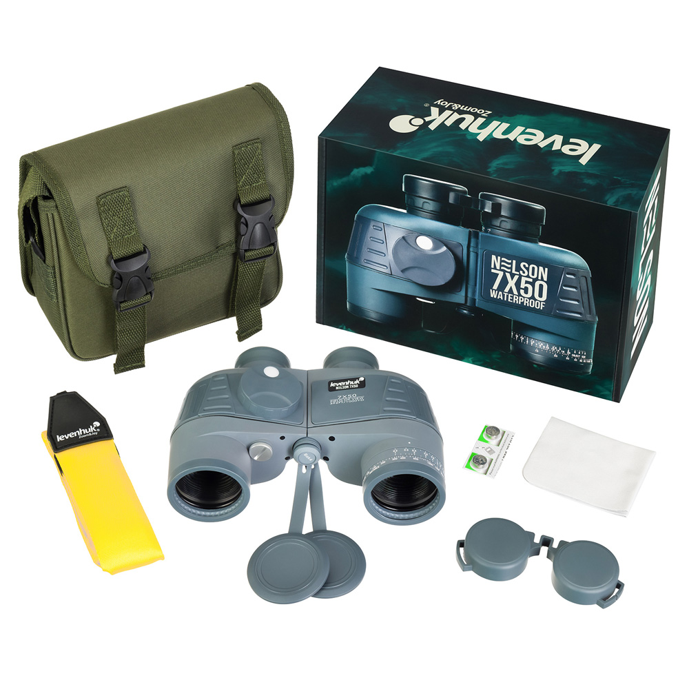 Бинокль Levenhuk Nelson 7x50 с сеткой и компасом