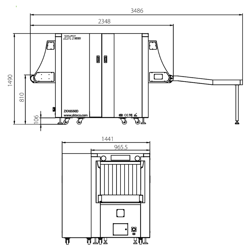 Интроскоп ZKTeco ZKX6550D