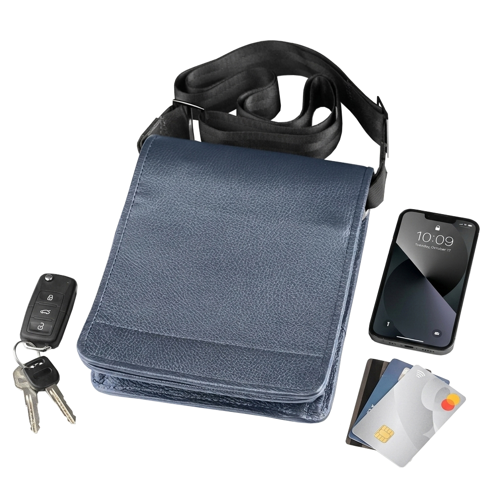 Мини сумка фарадея для гаджетов Faraday Bag DS-2 Blue