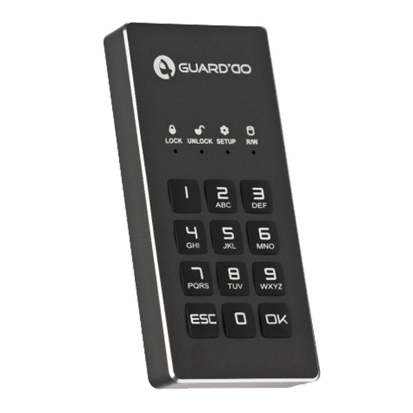 Мини-диск GuardDo SSD 128 Гб защищенный флеш-накопитель с аппаратным шифрованием данных, пин-кодом