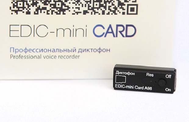Диктофон EDIC-mini Card А98