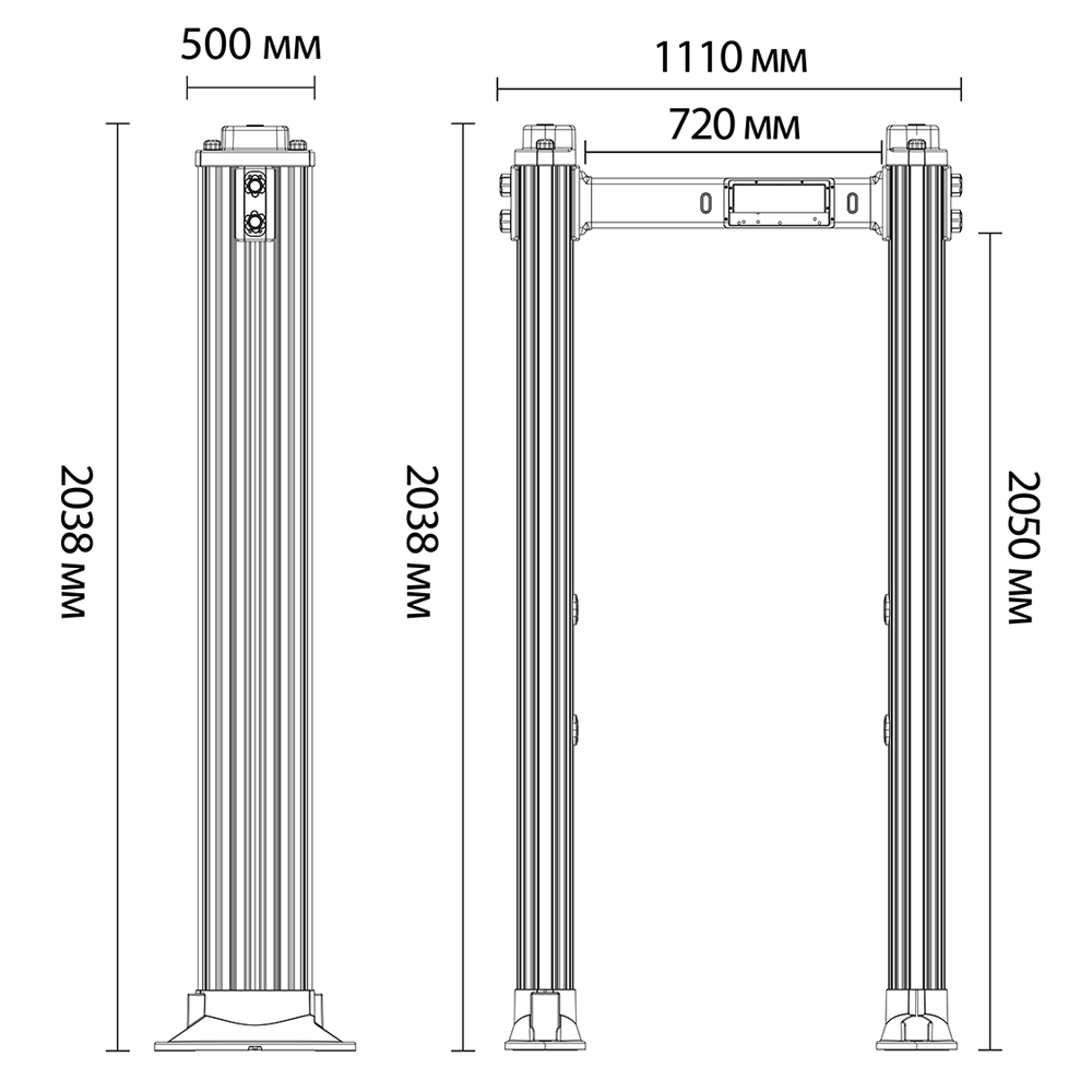 Арочный металлодетектор Блокпост PC X 1100 Pro