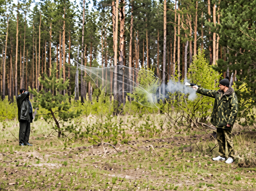 Средство сковывания движений биологических объектов ССД в действии