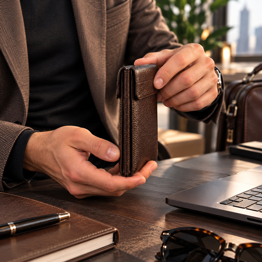 Чехол фарадея для двух телефонов Faraday Bag P2 Brown