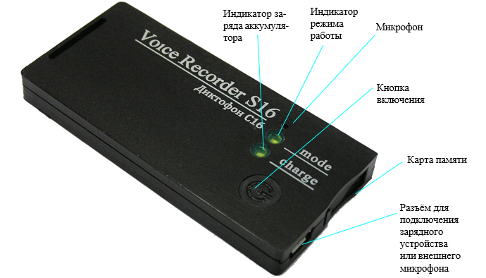 Цифровой мини диктофон Сорока-16.4