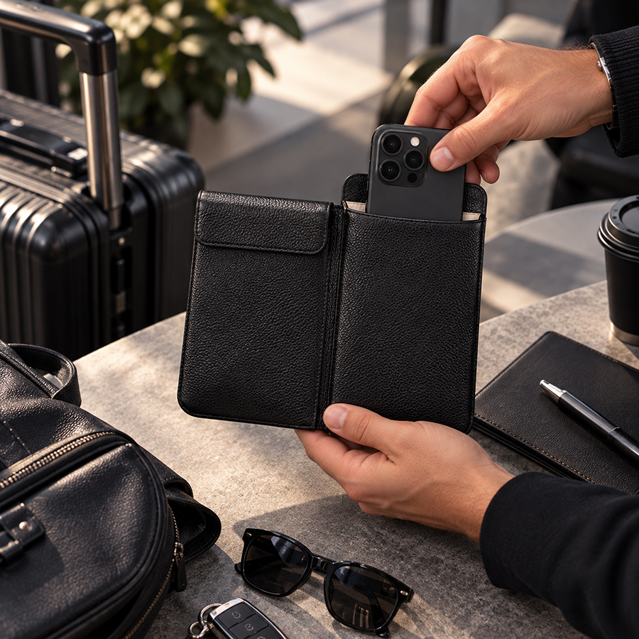 Чехол фарадея для двух телефонов Faraday Bag P2 Black