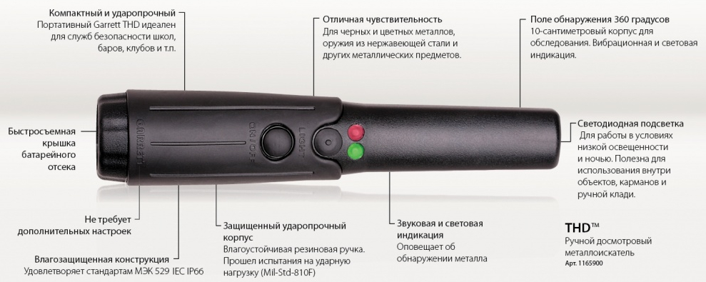 Ручной металлодетектор Garrett THD
