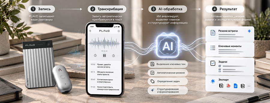 Как Plaud превращает запись в структурированную информацию