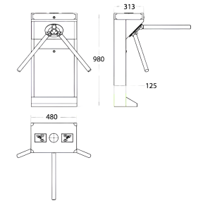 Турникет трипод ZKTeco TS1000-D