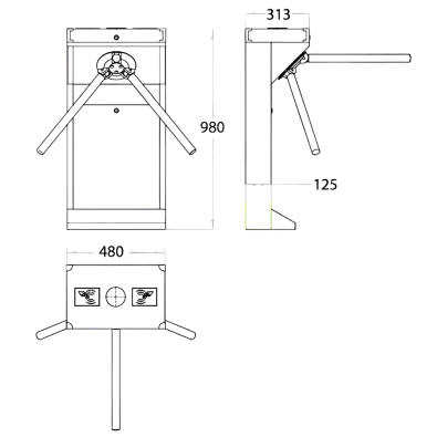 Турникет трипод ZKTeco TS1000-D