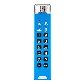 Флешка с аппаратным шифрованием DataLock PRO4 Blue 2 TB USB 3.2