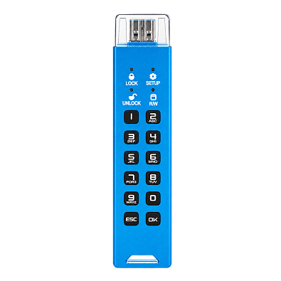 Флешка с аппаратным шифрованием DataLock PRO4 Blue 2 TB USB 3.2