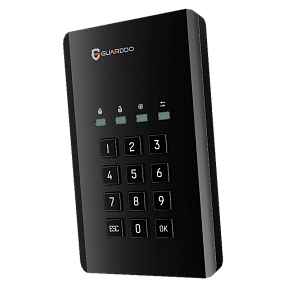 Внешний диск с шифрованием и пин-кодом GuardDo HDD 1 Тб
