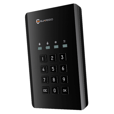 Внешний диск с шифрованием и пин-кодом GuardDo HDD 1 Тб