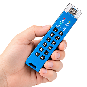 Флешка с пин кодом DataLock PRO4 Blue 128 Gb USB 3.2