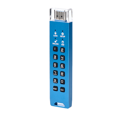 Флешка с пин кодом DataLock PRO4 Blue 128 Gb USB 3.2