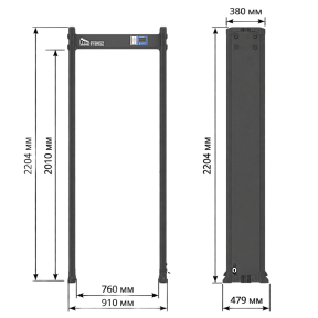 Арочный металлодетектор Блокпост Матрёшка PC Vx 1800 (18|12|6) с видеонаблюдением