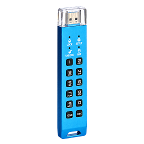Флешка с шифрованием и паролем DataLock PRO4 Blue 512 Gb USB 3.2